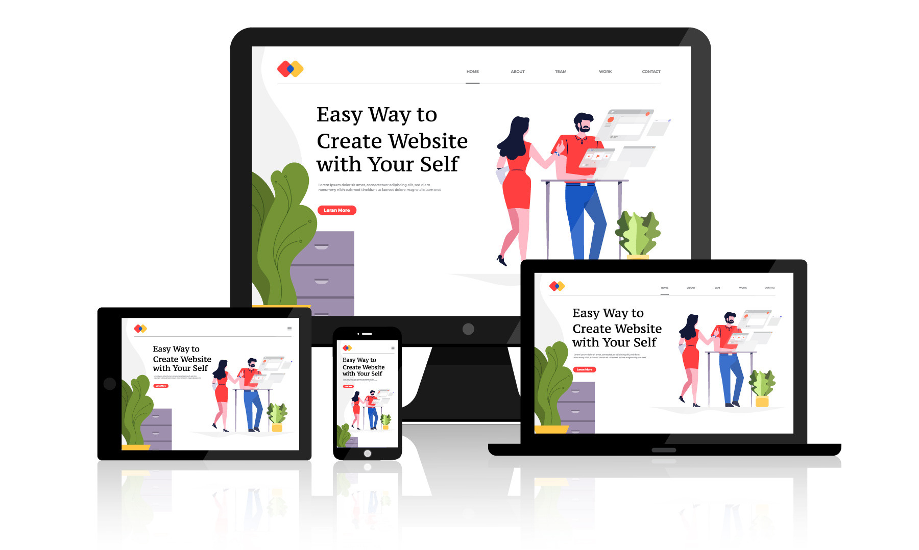 webdesign concept devices